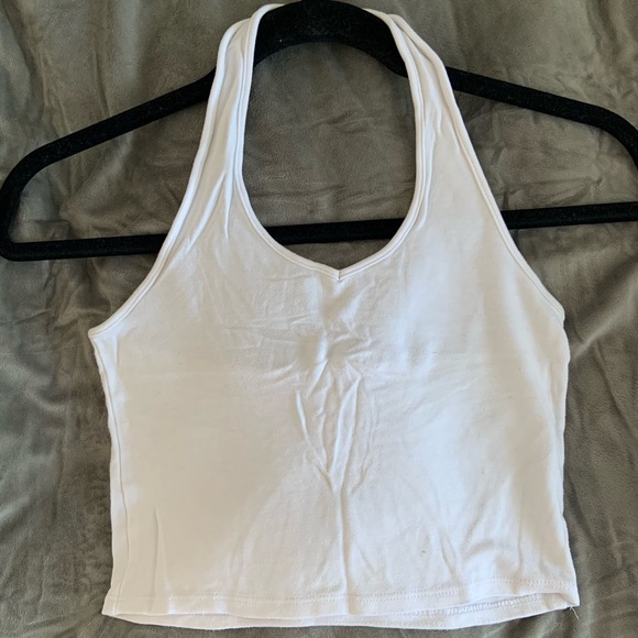 Garage, White Halter Neck Crop Top, Size: X Small - Picture 1 of 3